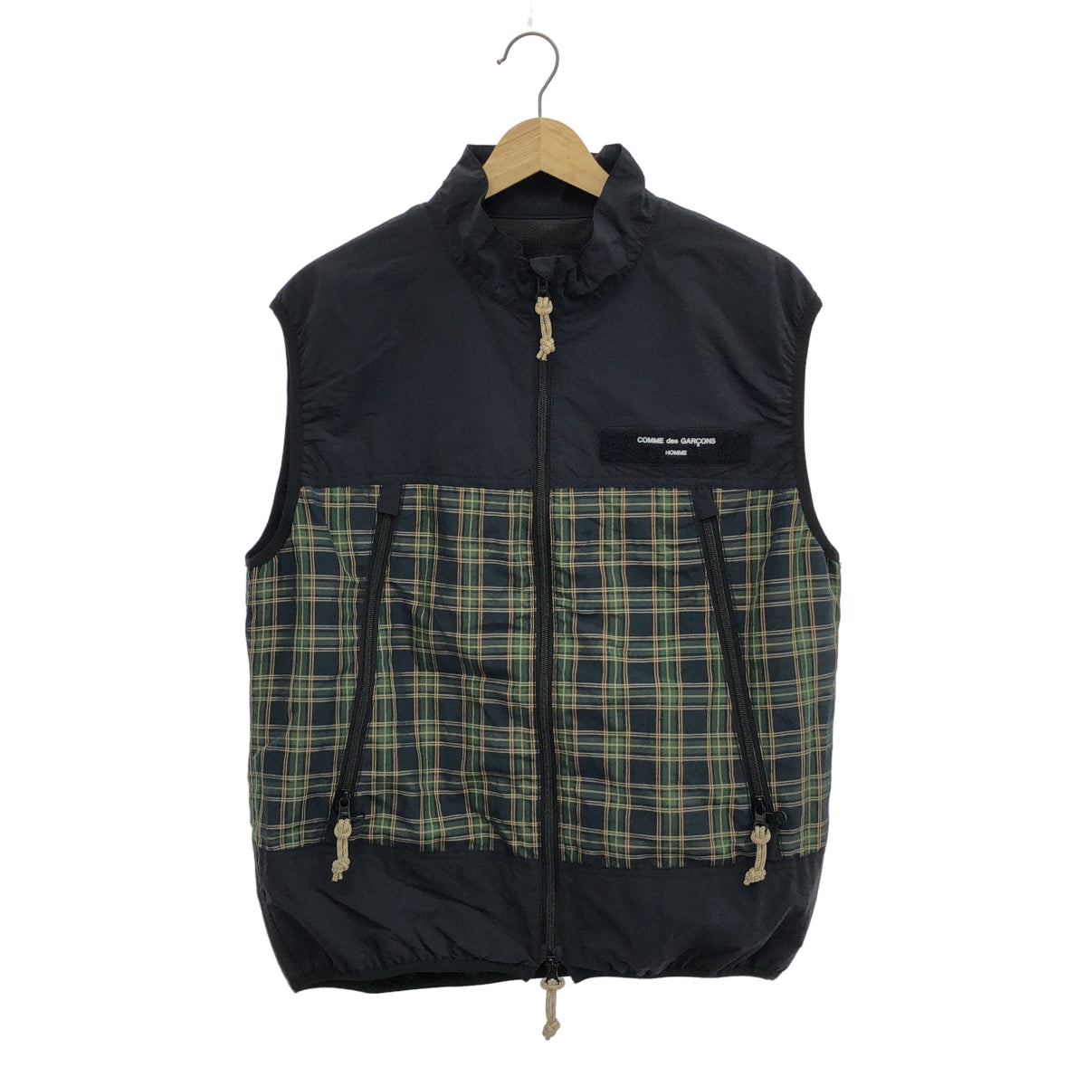 COMME des GARÇONS HOMME | 2024SS | 全拉鍊抽繩背心 / 全網眼襯裡 | 尺寸 S |