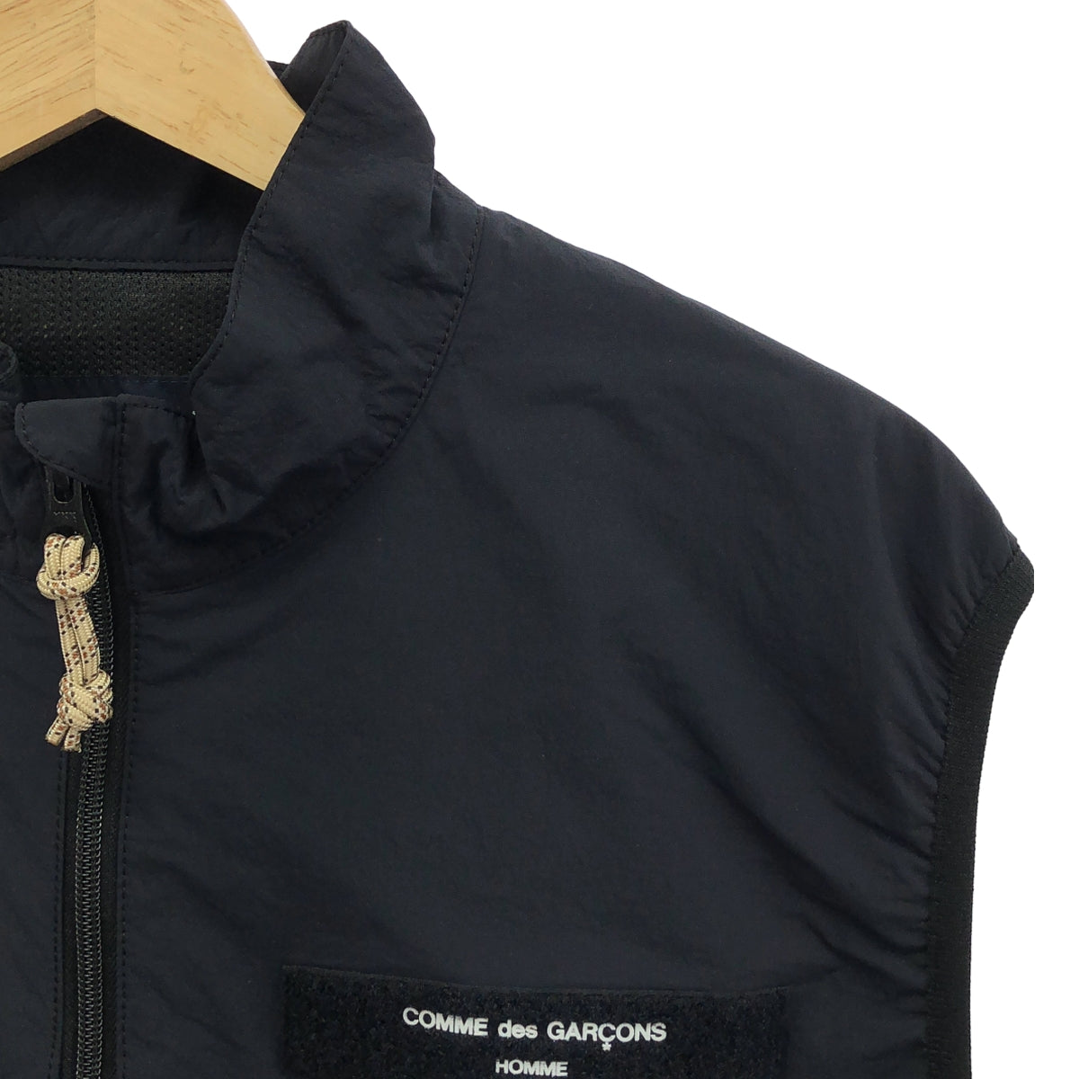 COMME des GARÇONS HOMME | 2024SS | 全拉鍊抽繩背心 / 全網眼襯裡 | 尺寸 S |