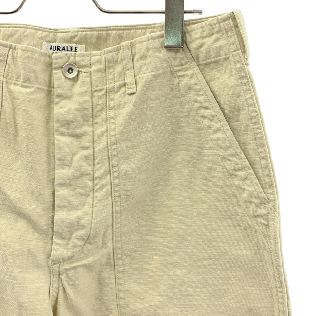 AURALEE / オーラリー | 2025AW | WASHED BAGGY SATIN BLEACHED BAKER PANTS ウォッシュド バギー ブリーチ ベイカーパンツ | 4 | メンズ