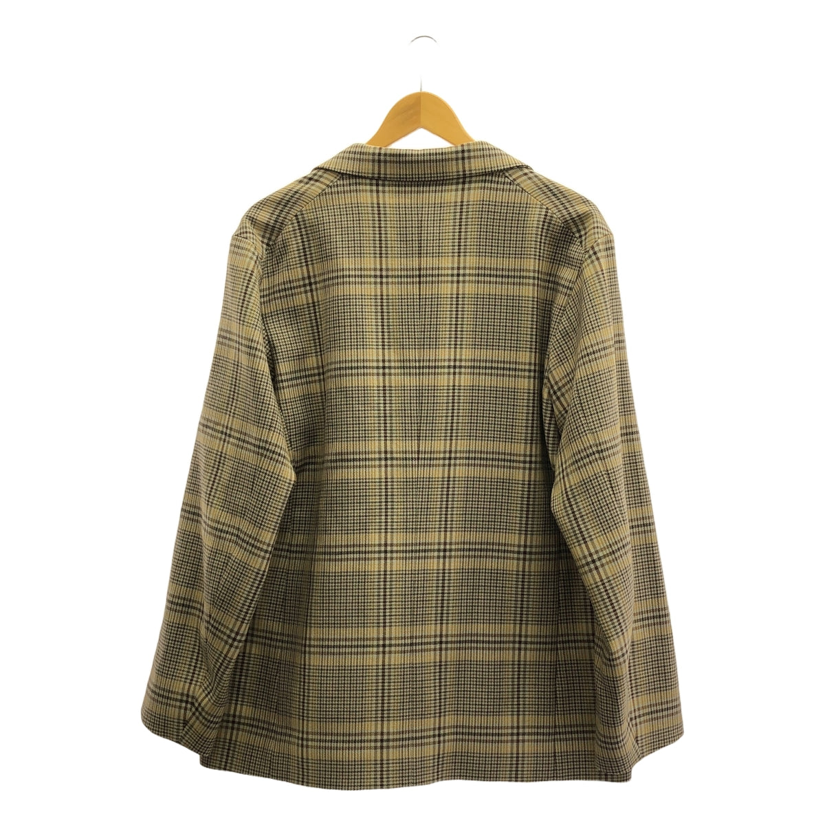 AURALEE / オーラリー | WOOL SERGE CHECK JACKET チェック テーラードジャケット | 4 | ベージュ | メンズ