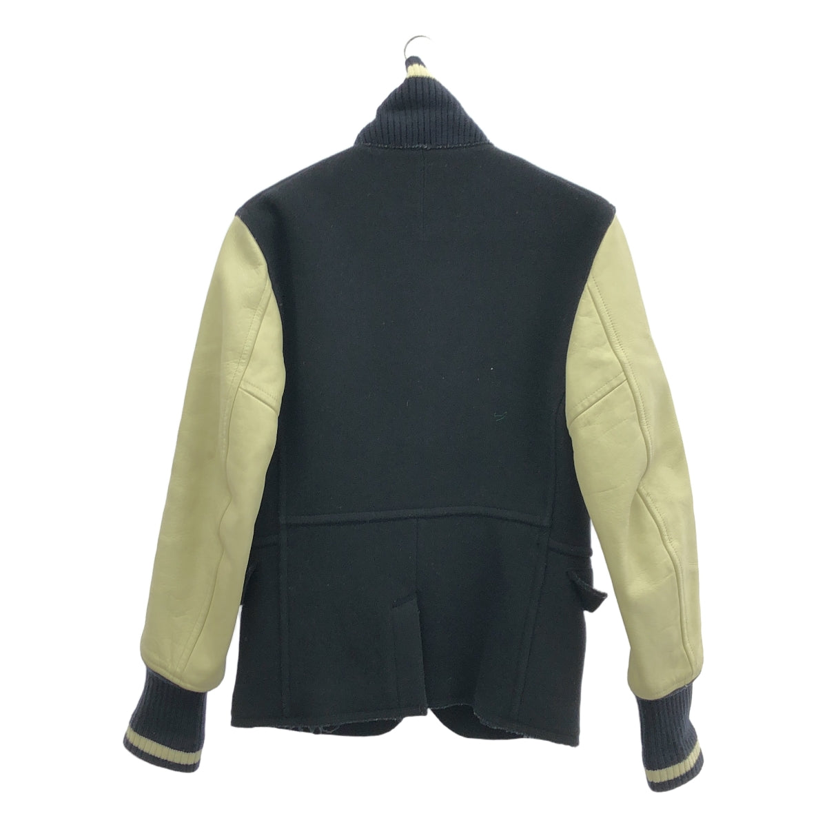 JUNYAWATANABE COMMEdesGARCONS MAN / ジュンヤワタナベマン | 2008AW | 牛革 カウレザー ウール スタジャン ブルゾン / キルティング総裏地 | S | ダークネイビー | メンズ