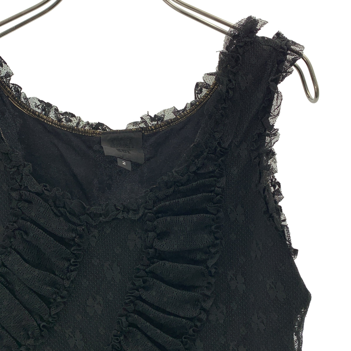 ANNA SUI / アナスイ | アシンメトリー レース ブラウス / 総裏地 | 2 | レディース