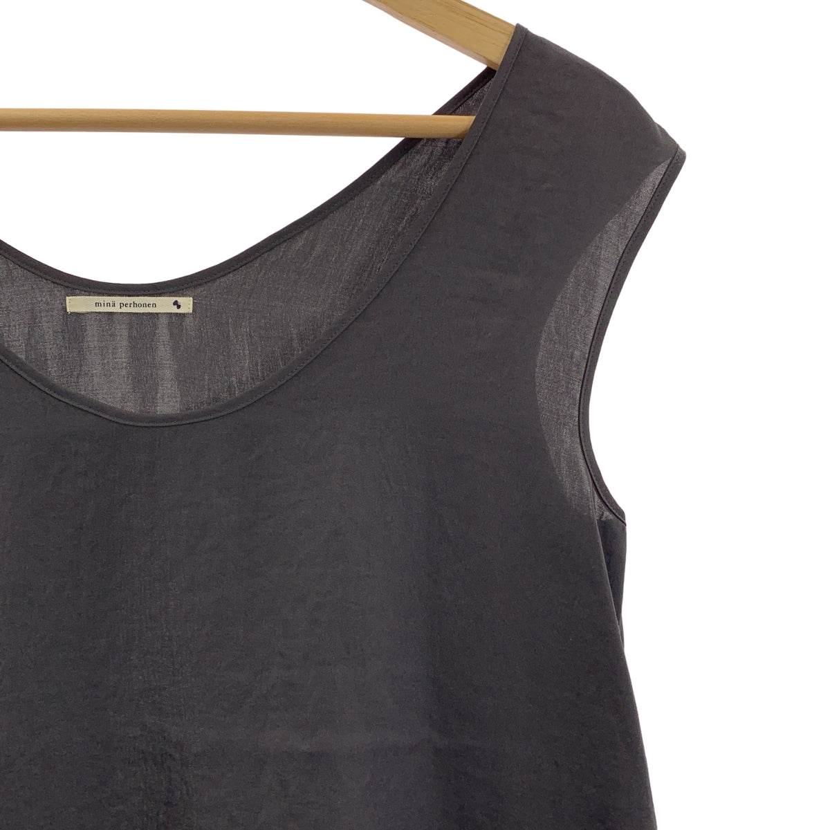 mina perhonen / ミナペルホネン | ちょうちょ エンブロイダリー ノースリーブ カットソー ワンピース | 36 | レディース