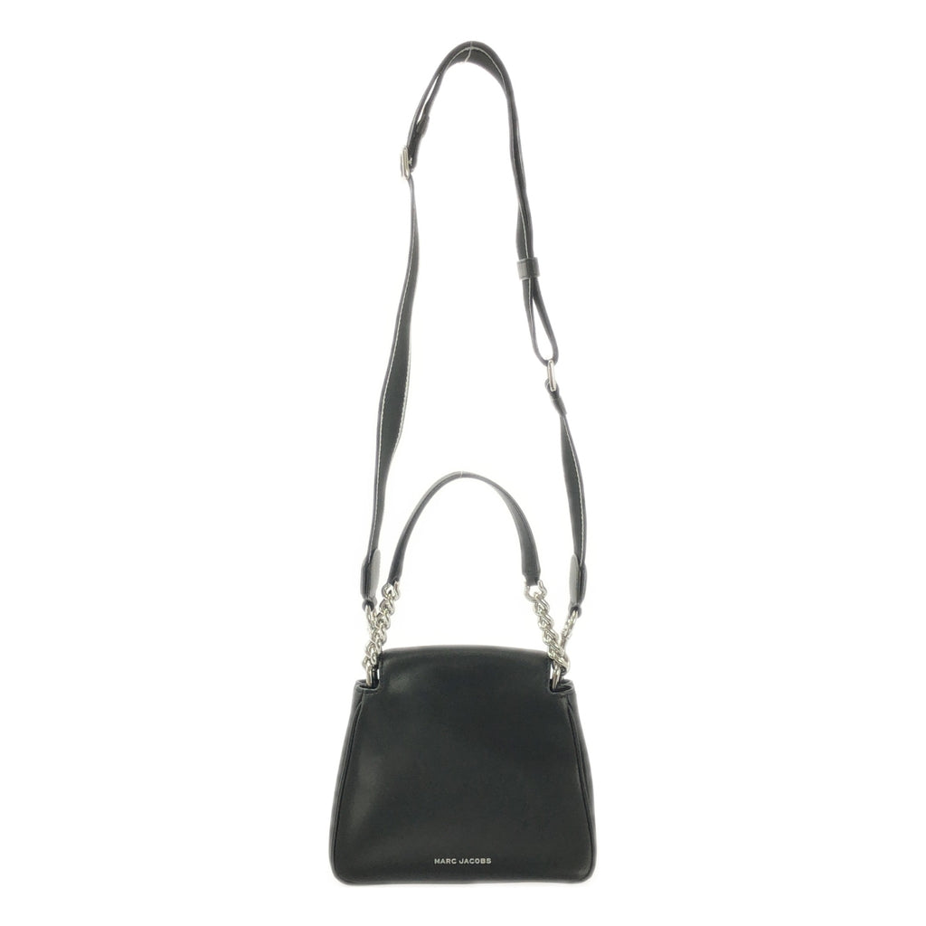 【미품】 MARC JACOBS / 마크 제이콥스 | THE J MARC MINI CHAIN ​​SATCHEL / 2way 숄더 첨부 가죽 체인 핸들 사첼백 | 블랙 | 여성