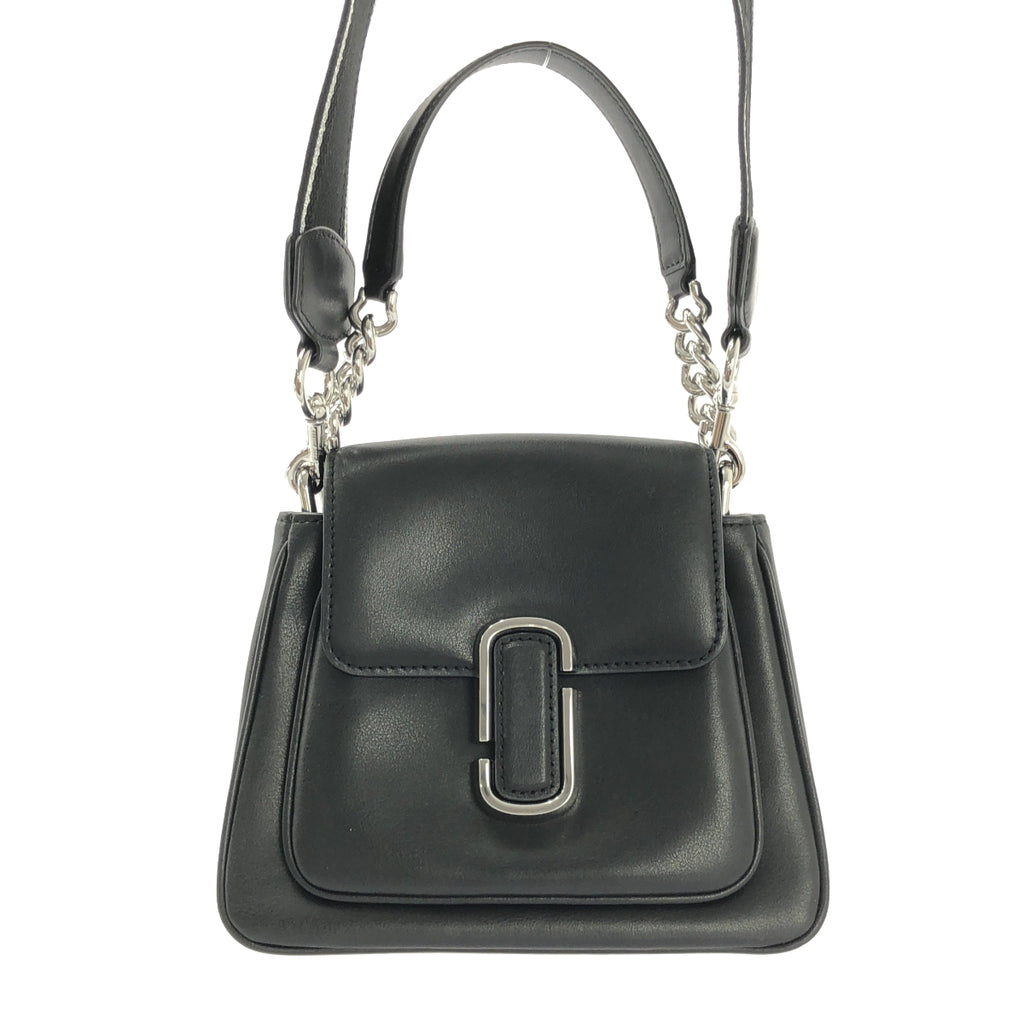【미품】 MARC JACOBS / 마크 제이콥스 | THE J MARC MINI CHAIN ​​SATCHEL / 2way 숄더 첨부 가죽 체인 핸들 사첼백 | 블랙 | 여성
