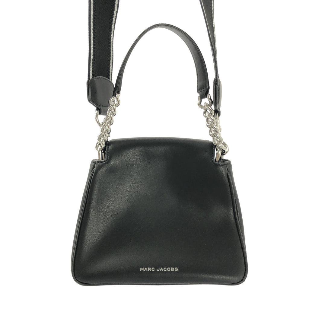 【미품】 MARC JACOBS / 마크 제이콥스 | THE J MARC MINI CHAIN ​​SATCHEL / 2way 숄더 첨부 가죽 체인 핸들 사첼백 | 블랙 | 여성