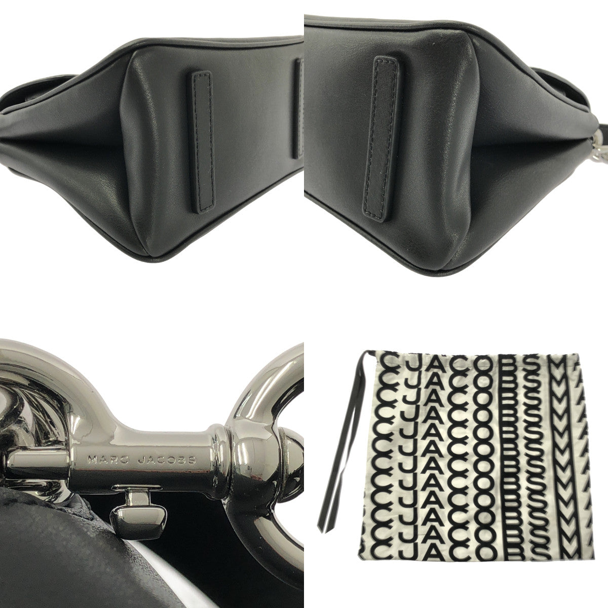 【미품】 MARC JACOBS / 마크 제이콥스 | THE J MARC MINI CHAIN ​​SATCHEL / 2way 숄더 첨부 가죽 체인 핸들 사첼백 | 블랙 | 여성