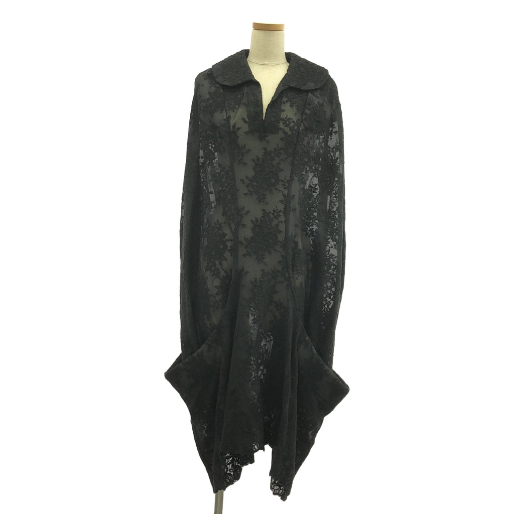 COMME des GARCONS | 2015秋冬 |改良圓領刺繡蕾絲洋裝 / 全襯裡 | S |黑色 |女性的