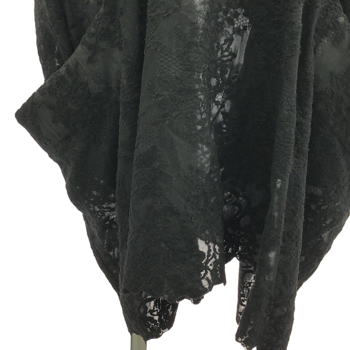 COMME des GARCONS / コムデギャルソン | 2015AW | 変形 丸襟 エンブロイダリー レース オーバー ワンピース / 総裏地 | S | ブラック | レディース