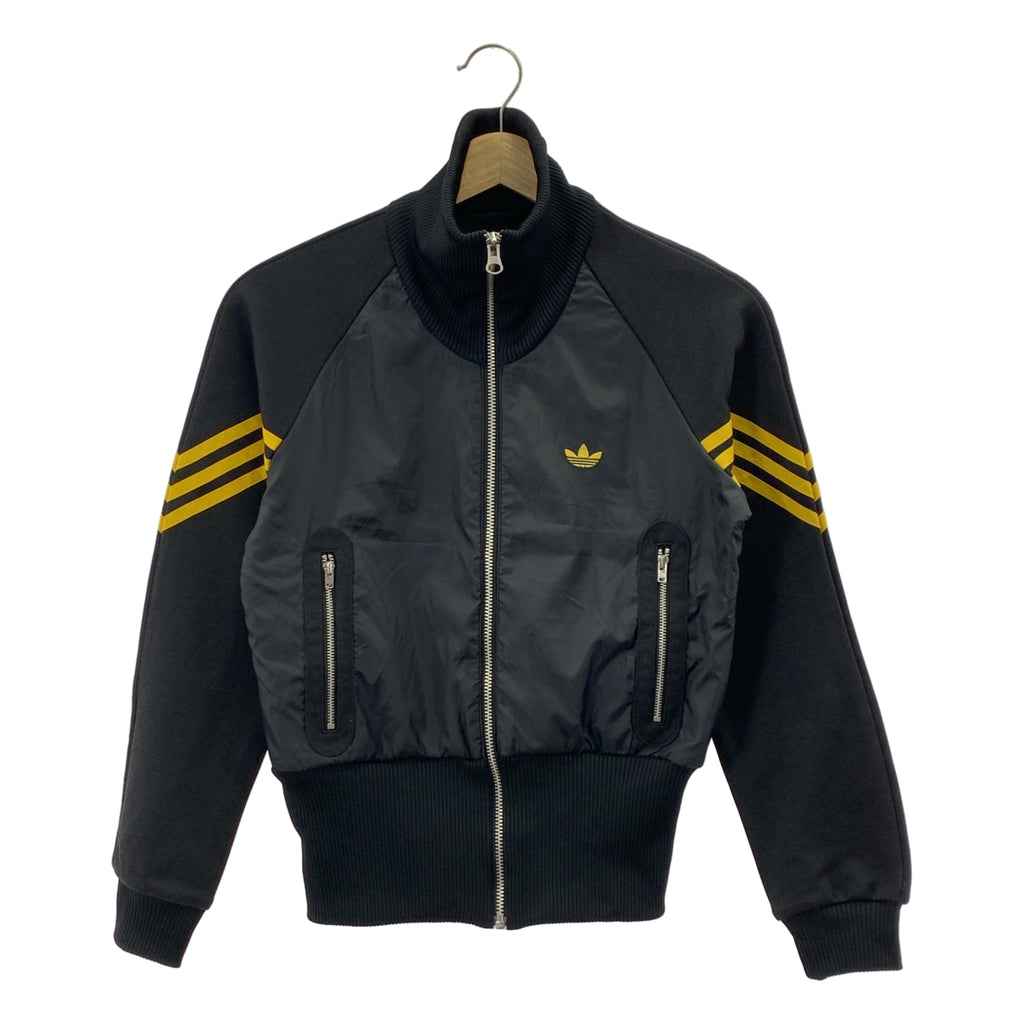 adidas / アディダス | 異素材 トラック ジャケット | S | ブラック/イエロー | レディース