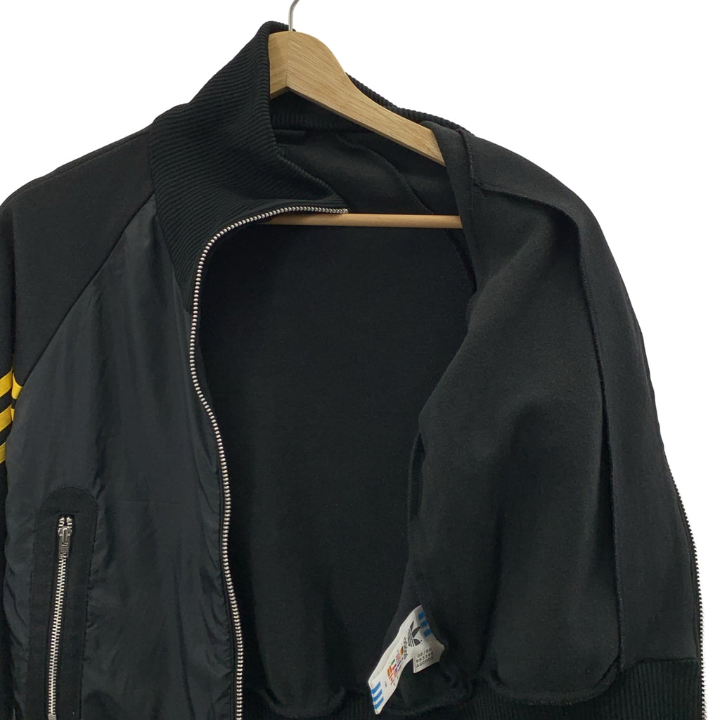 adidas / アディダス | 異素材 トラック ジャケット | S | ブラック/イエロー | レディース