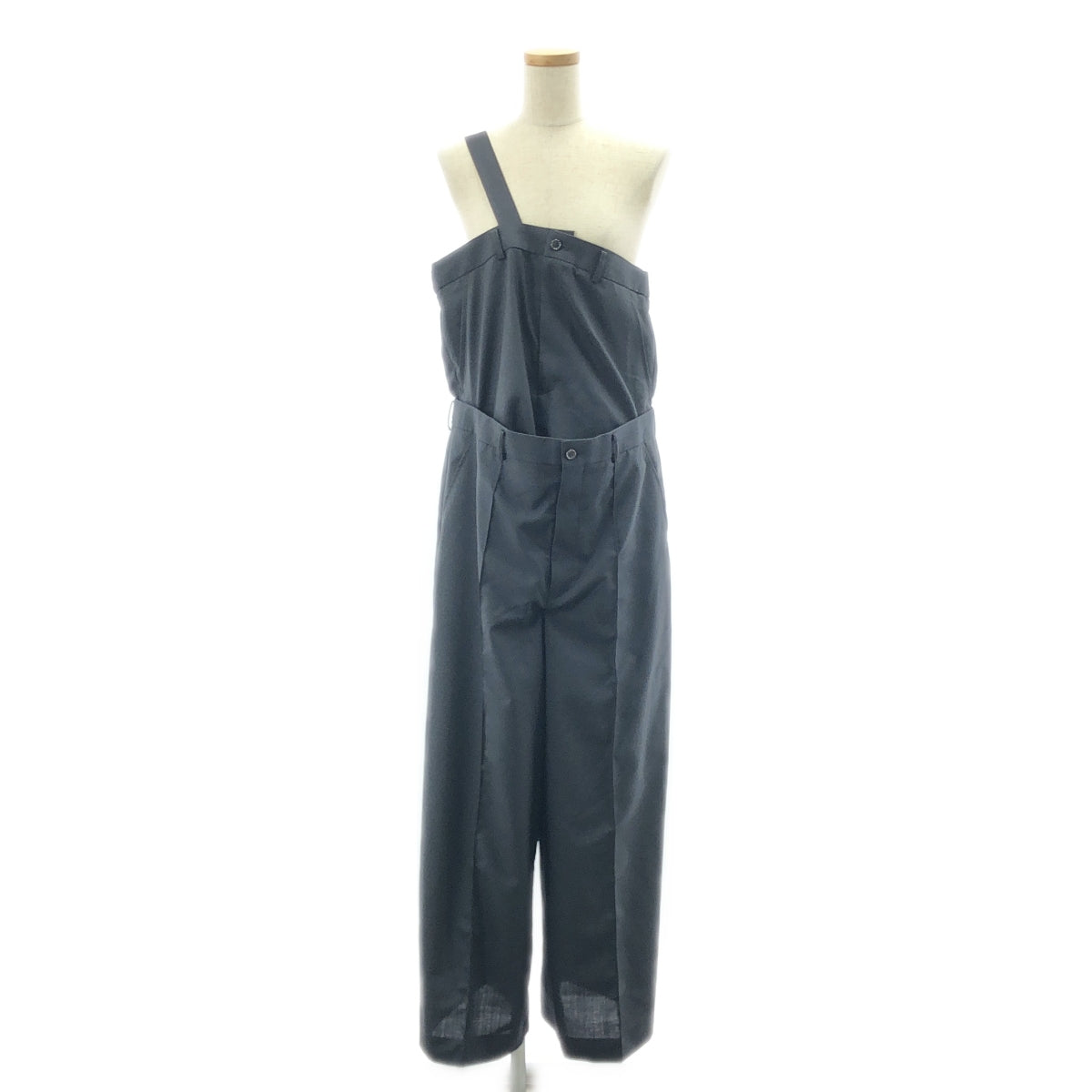【美品】  noir kei ninomiya / ノワールケイニノミヤ | 2025SS | Wウエスト ウール オールインワン | S | ブラック | レディース
