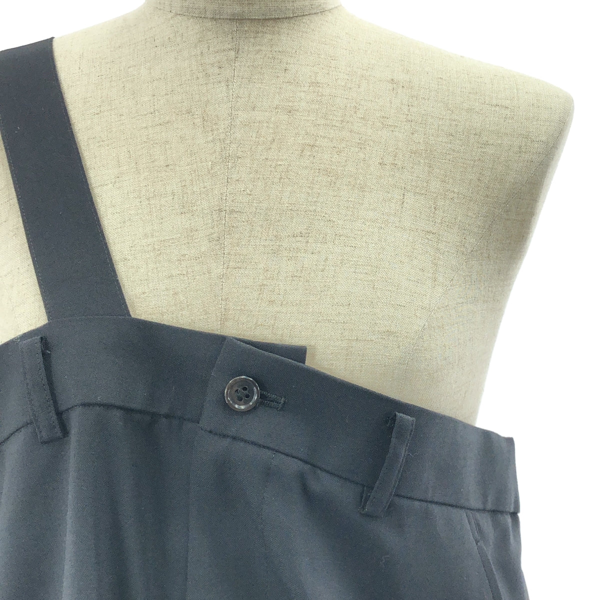 【美品】  noir kei ninomiya / ノワールケイニノミヤ | 2025SS | Wウエスト ウール オールインワン | S | ブラック | レディース