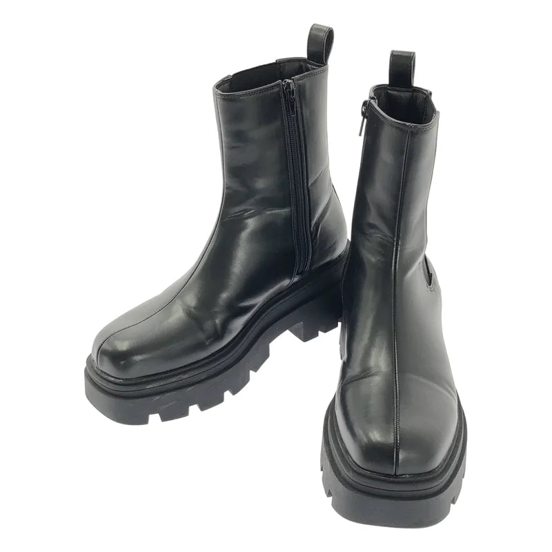 SLY / スライ | サイドジップ プラットフォーム ショートブーツ | L | レディース