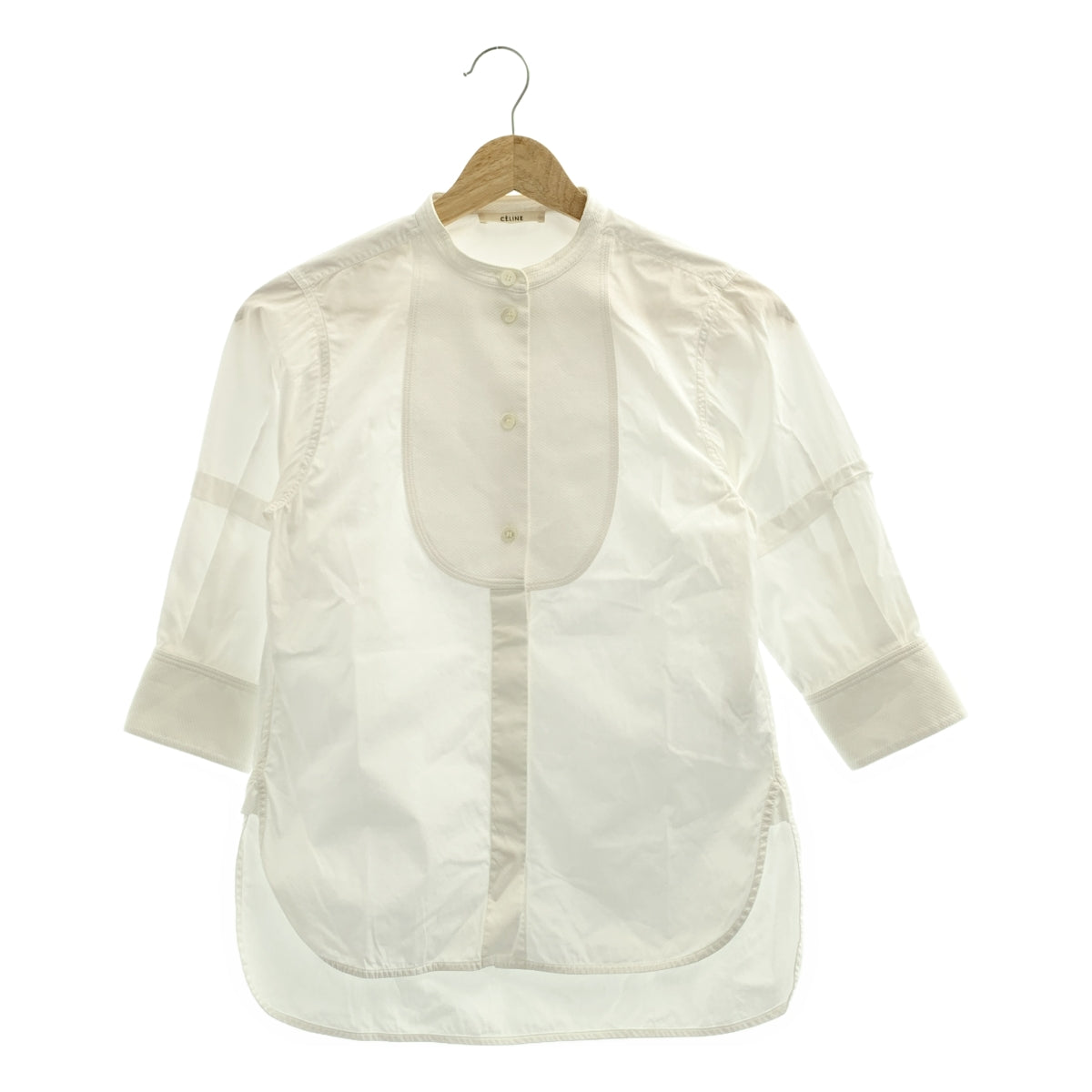 CELINE | Phoebe 立領燕尾服襯衫 | 尺寸 34 | 白色 | 女款