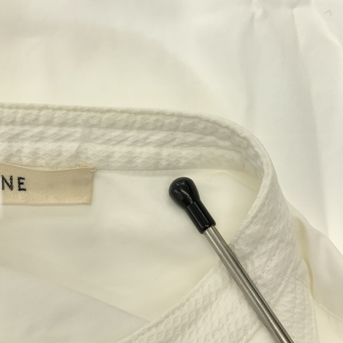 CELINE / セリーヌ | フィービー期 バンドカラー タキシードシャツ | 34 | ホワイト | レディース