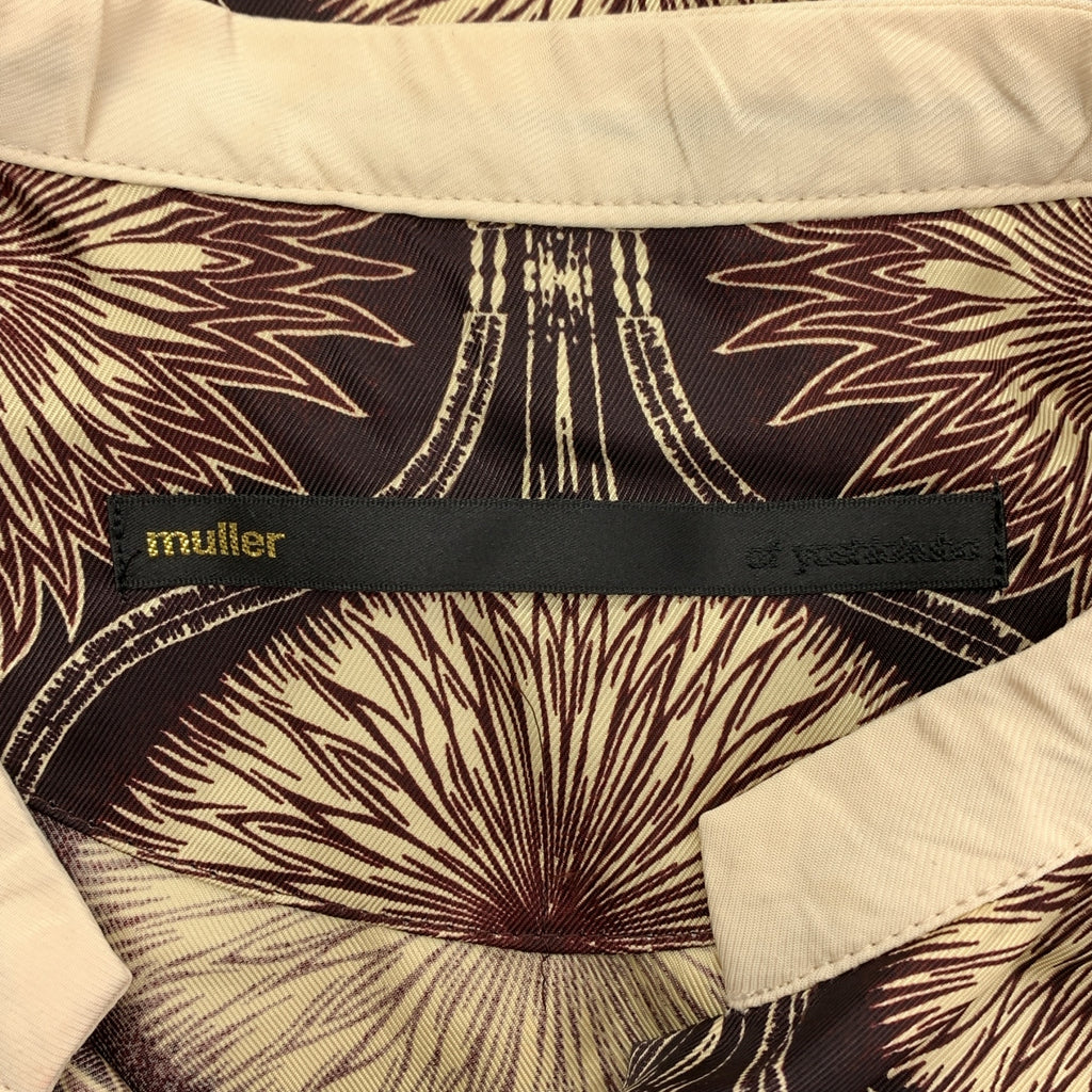 【美品】  muller of yoshiokubo / ミュラーオブヨシオクボ | 2021AW | GOURD TWILL TOP / 総柄  スタンドカラー シャツ ブラウス | 36 | ダークブラウン系 | レディース