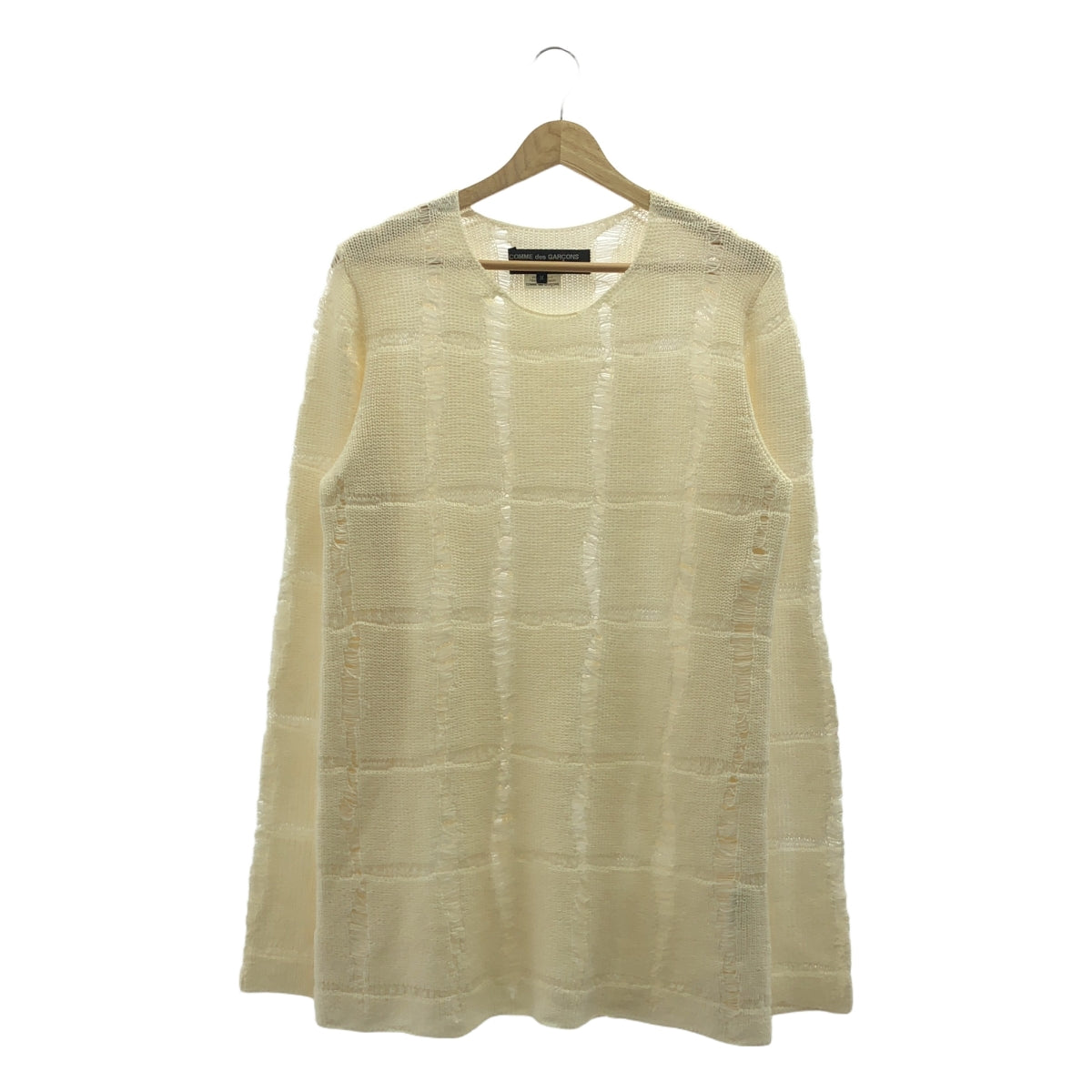 COMME des GARCONS HOMME PLUS / コムデギャルソンオムプリュス | 2013AW | ウール デストロイ ニット セーター | M | アイボリー | メンズ
