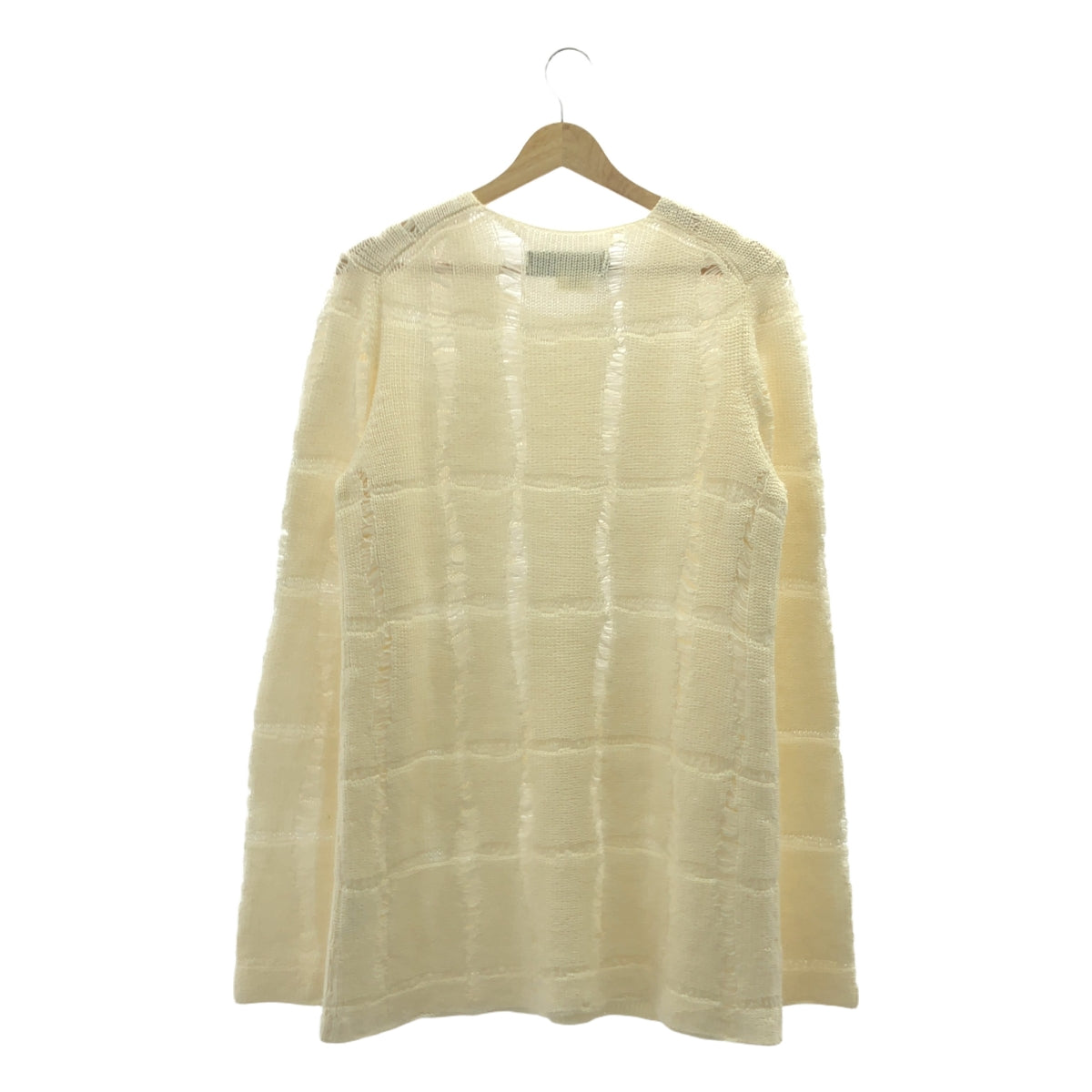 COMME des GARCONS HOMME PLUS / コムデギャルソンオムプリュス | 2013AW | ウール デストロイ ニット セーター | M | アイボリー | メンズ