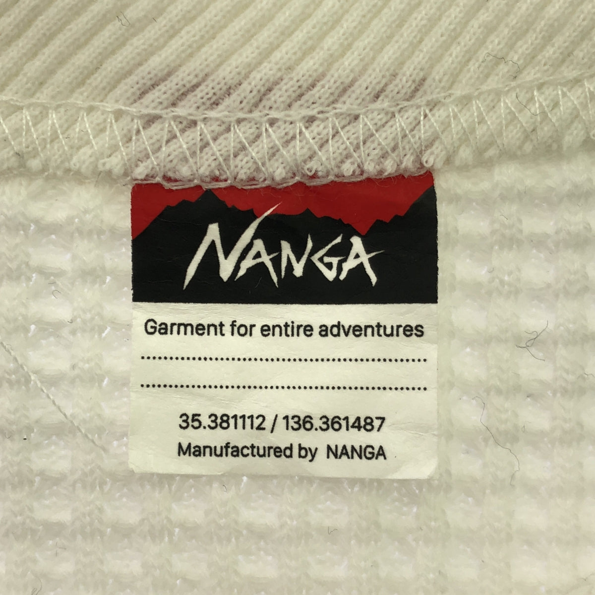 NANGA / ナンガ | エコハイブリッド ワッフル ロングスリーブ TEE | S | ホワイト | メンズ