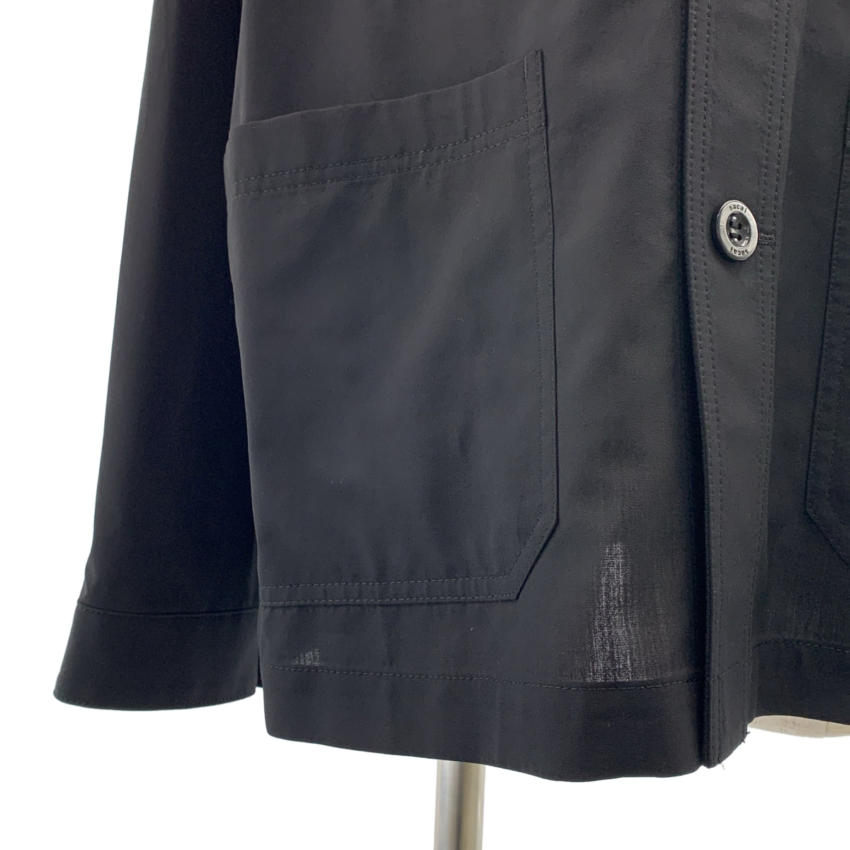sacai / サカイ | 2025SS | Wool Silk Suiting Jacket / ロゴボタン ウールシルクスーチングジャケット | 3 | メンズ