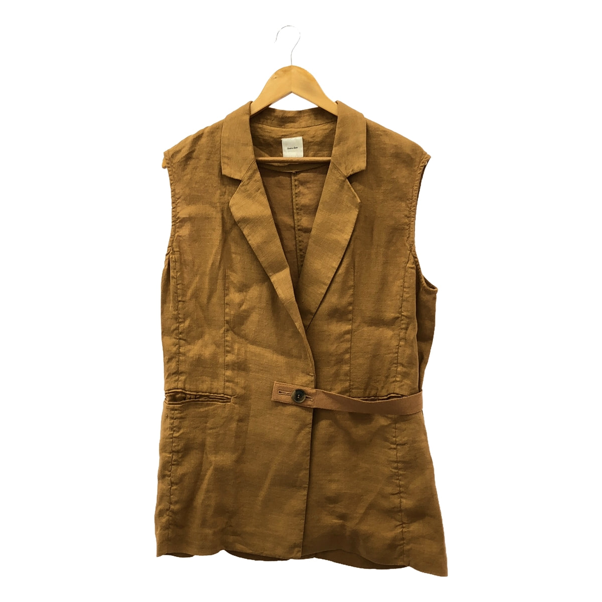 Spick and Span | 2021SS | Linen Basket Sleeveless Jacket | 36 | Women's