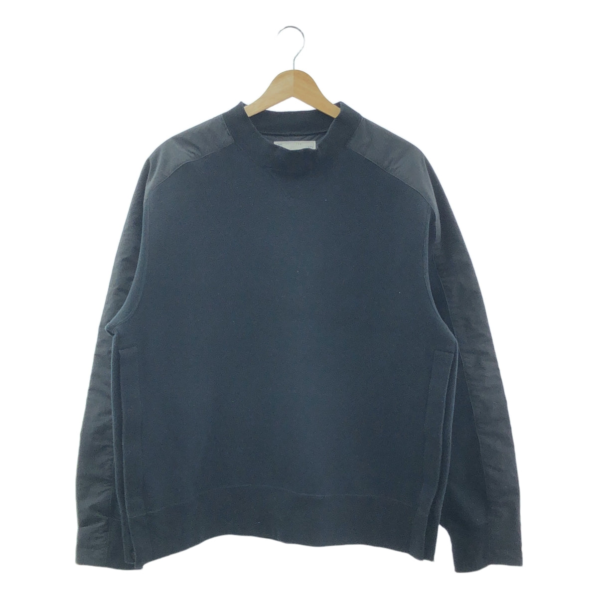 sacai / サカイ | Sacai Sponge Sweat Pullover / 異素材 切替 ドッキング スウェット | 3 | ブラック | メンズ