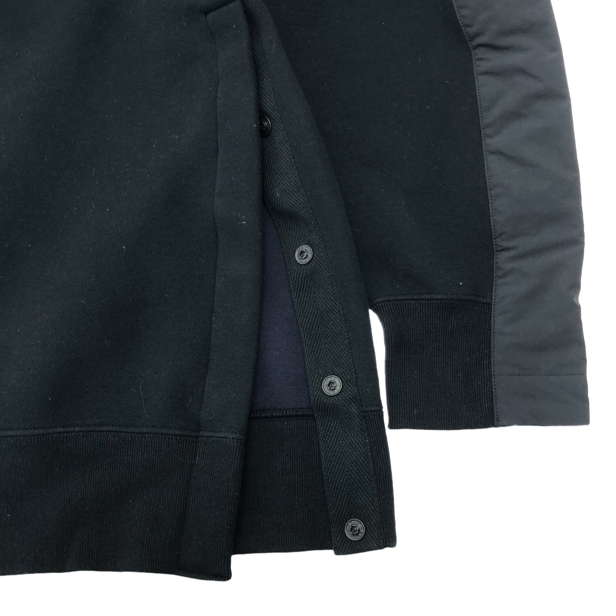 sacai / Sacai | Sacai Sponge Sweat Pullover / 不同材質可切換對接運動衫 | 3 | 黑色 | 男款