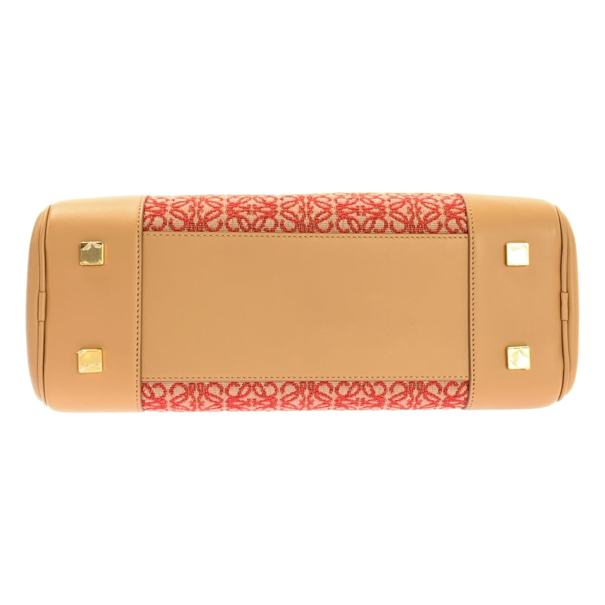 【미품】 LOEWE / 로에베 | 아마소나 28 / 아나그램 자카드 2way 숄더백 | 베이지 / 레드 |