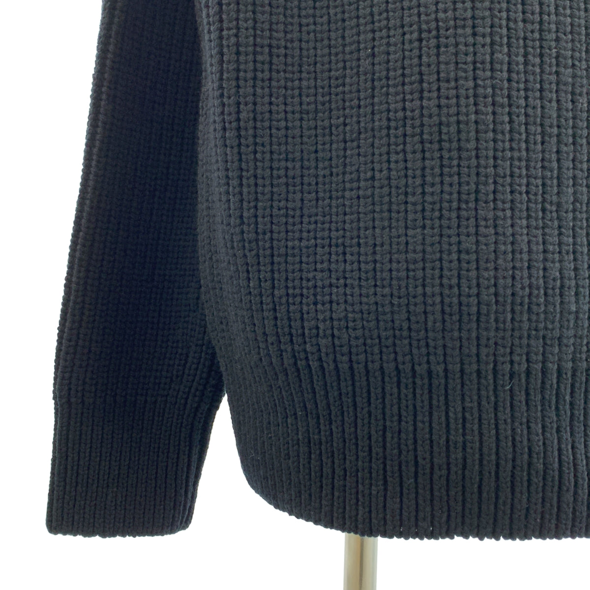 DRIES VAN NOTEN / 드리스 반 노텐 | 2024AW | SIDE ZIP MONTY MKSWEATER / 울 오버 실루엣 사이드 지퍼 하이넥 니트 스웨터 | L | 남성