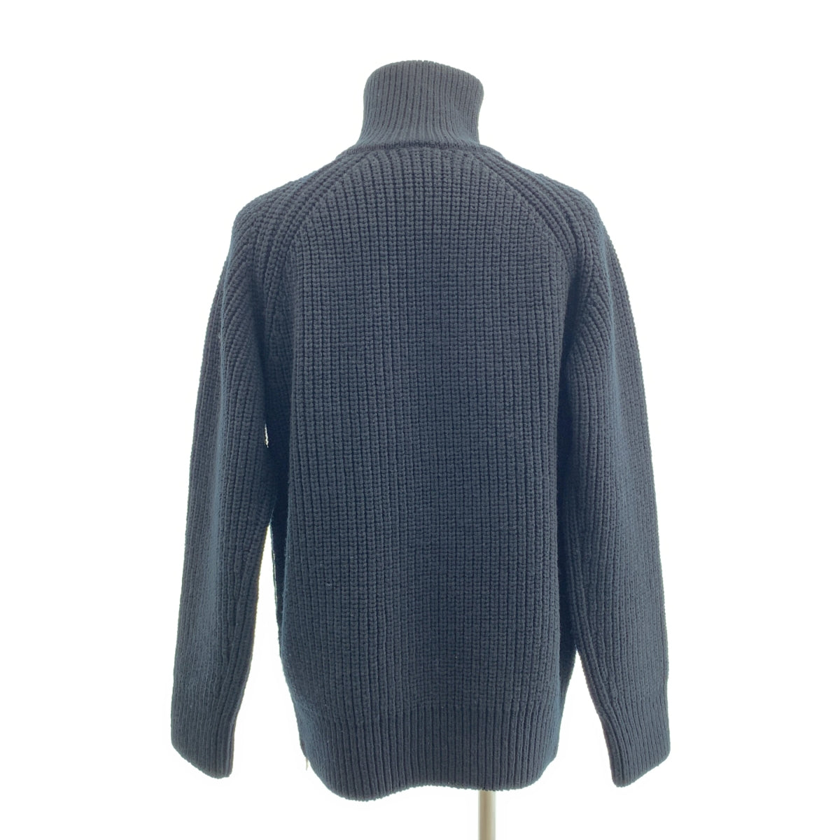 DRIES VAN NOTEN / 드리스 반 노텐 | 2024AW | SIDE ZIP MONTY MKSWEATER / 울 오버 실루엣 사이드 지퍼 하이넥 니트 스웨터 | L | 남성