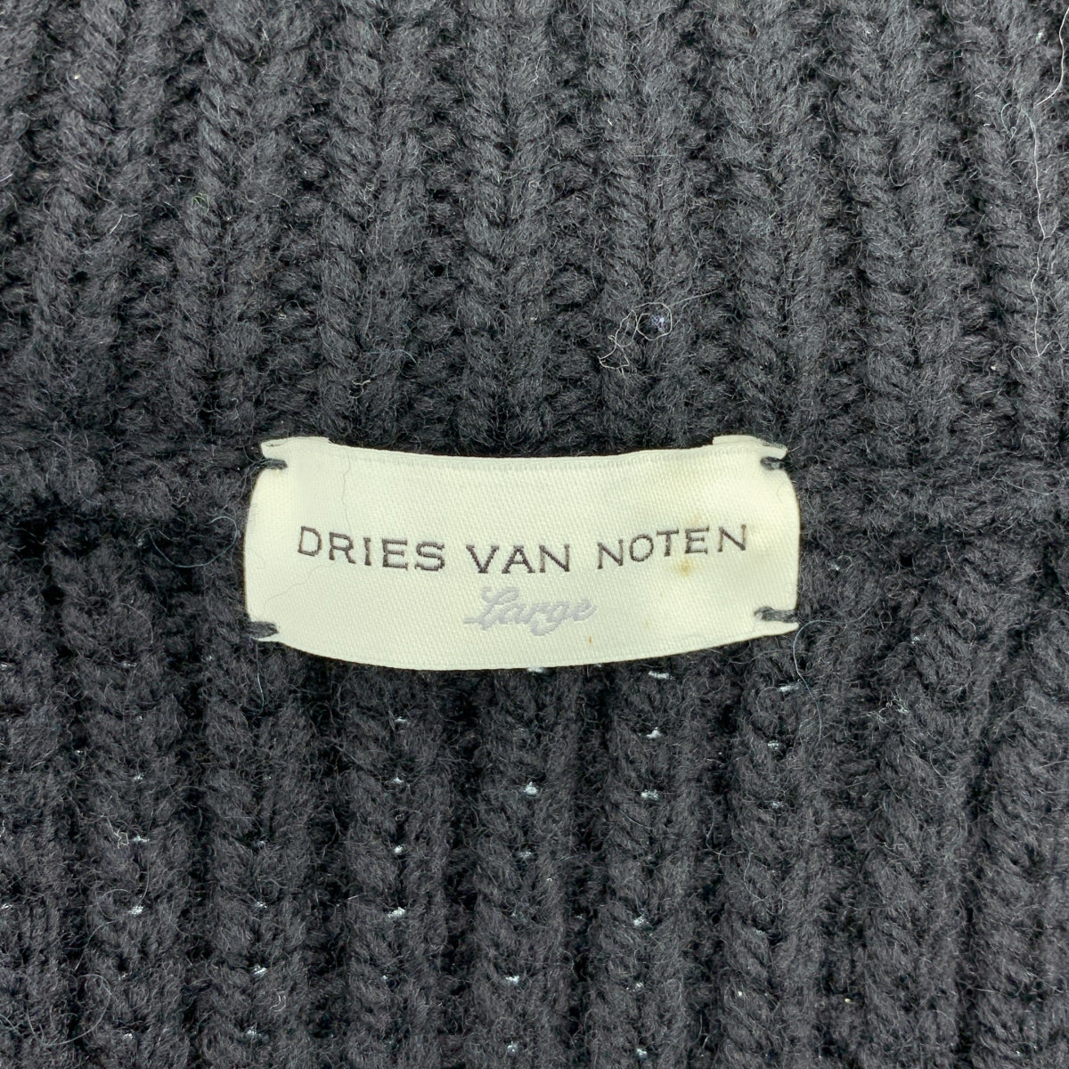 DRIES VAN NOTEN / 드리스 반 노텐 | 2024AW | SIDE ZIP MONTY MKSWEATER / 울 오버 실루엣 사이드 지퍼 하이넥 니트 스웨터 | L | 남성