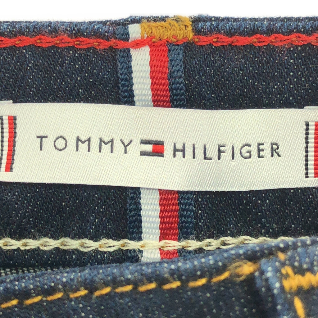 TOMMY HILFIGER / トミーヒルフィガー | organic cotton / レザーパッチ 濃紺 デニムパンツ | 27 | インディゴ | レディース