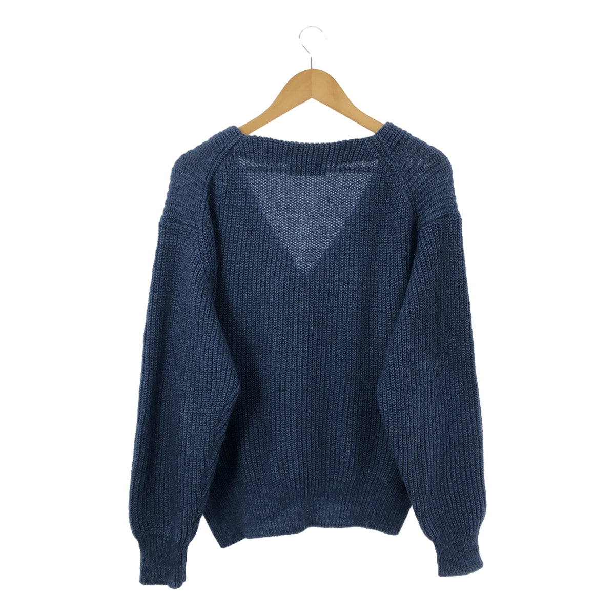 ebure | Mohair blend V-neck knit cardigan | Navy | Women's