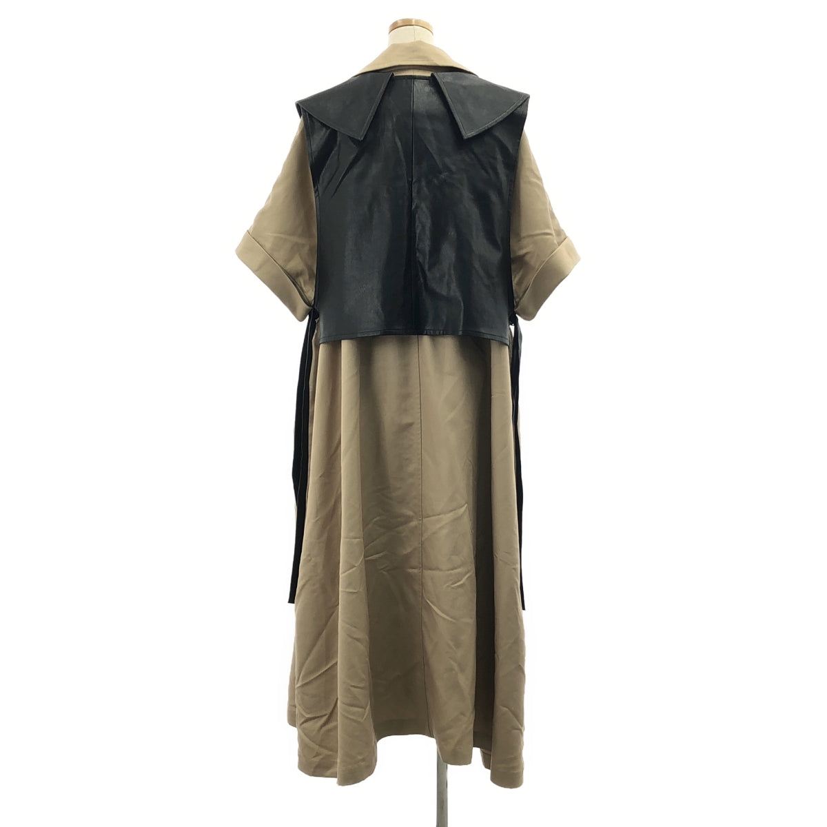 AMERI / アメリ | TRENCH MULTI WAY LONG VEST トレンチ マルチウェイ ロングベスト コート | M | ベージュ / ブラック | レディース