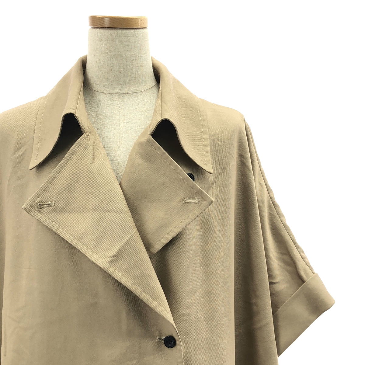 AMERI / アメリ | TRENCH MULTI WAY LONG VEST トレンチ マルチウェイ ロングベスト コート | M | ベージュ / ブラック | レディース