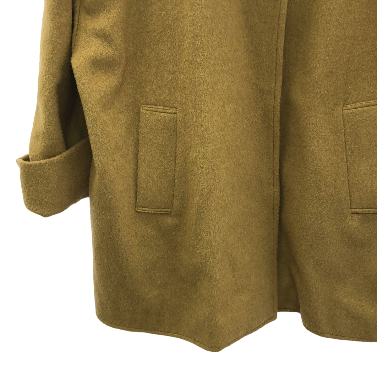 mizuiroind / ミズイロインド | ウール ビッグカラー オーバーコート / 総裏地 | F | ブラウン | レディース