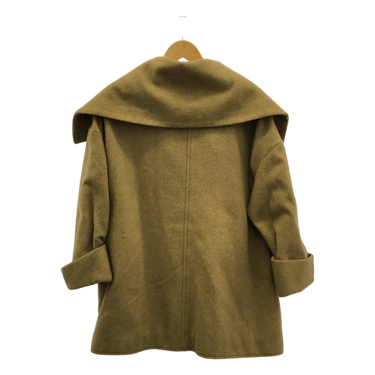 mizuiroind / ミズイロインド | ウール ビッグカラー オーバーコート / 総裏地 | F | ブラウン | レディース