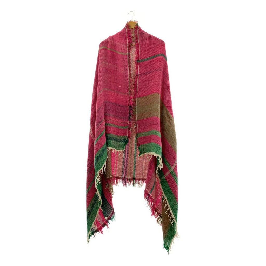 tamaki niime 玉木新雌 / タマキニイメ | ウール コットン フリンジ チェック 大判 ストール |