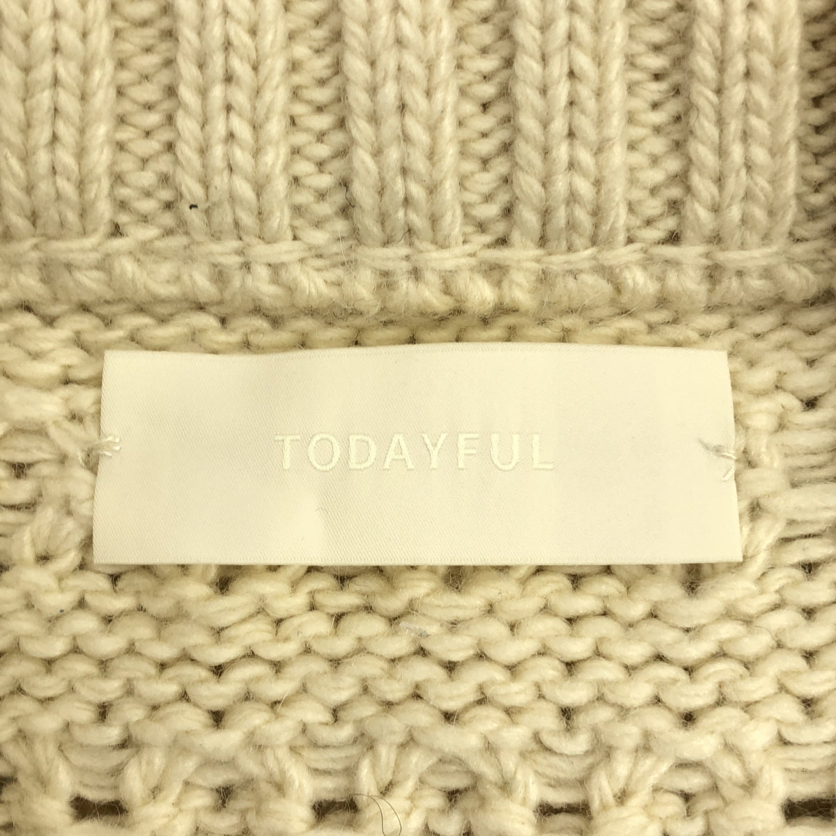 TODAYFUL / トゥデイフル | Cable Knit Vest ケーブル ウール ニット ベスト | F | アイボリー | レディース