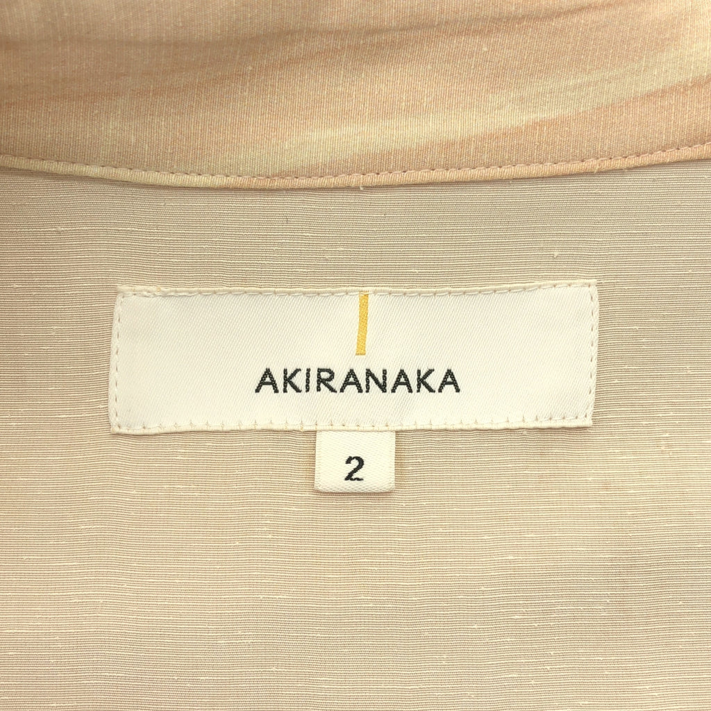 AKIRANAKA / 아키라 나카 | Marble tiered dress 대리석 프린트 레이어드 셔츠 원피스 | 2 | 핑크 베이지 / 블랙 | 여성