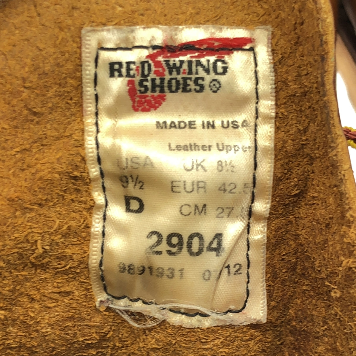 RED WING / 레드 윙 | 2012 | 2904 라인맨 6 인치 부츠 오로이지널 | 9.5 D | 오로이지널 | 남성