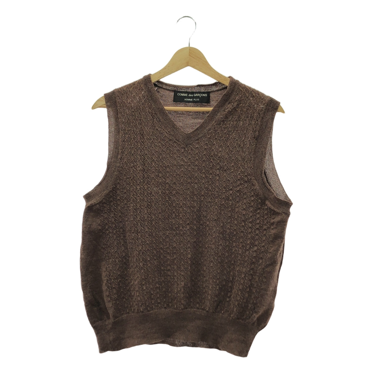 COMME des GARCONS HOMME PLUS | AD1998 | Diamond pattern V-neck wool knit vest |