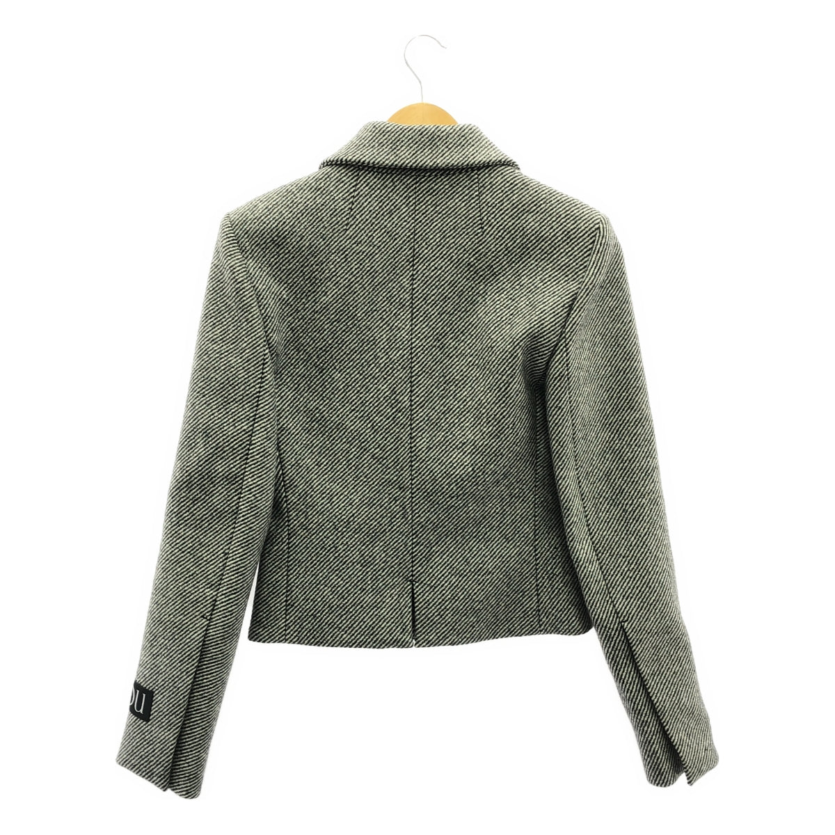 [New] PATOU | Wool Textured Jacket | Size 36 | Grey | Women's