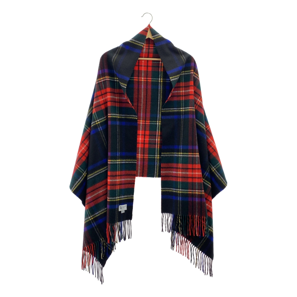 JOHNSTONS OF ELGIN / 존스턴스 오브 엘건 | 체크 캐시미어 프린지 롱스톨 |