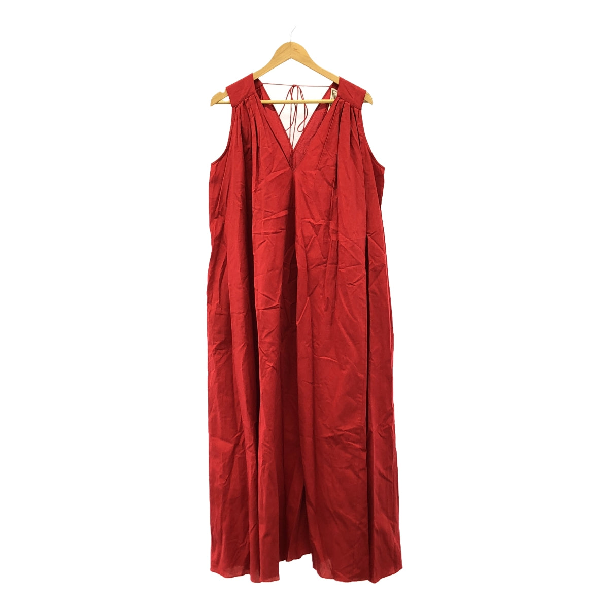 KEITA MARUYAMA / Keita Maruyama | Linen blend V-neck sleeveless wide dress | 1 | Women's