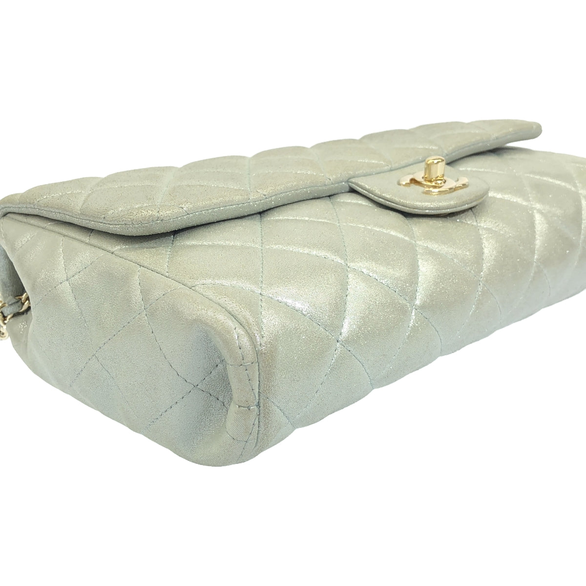 CHANEL / シャネル | マトラッセ メタリック レザー フラップ チェーン ショルダーバッグ | シルバー | レディース
