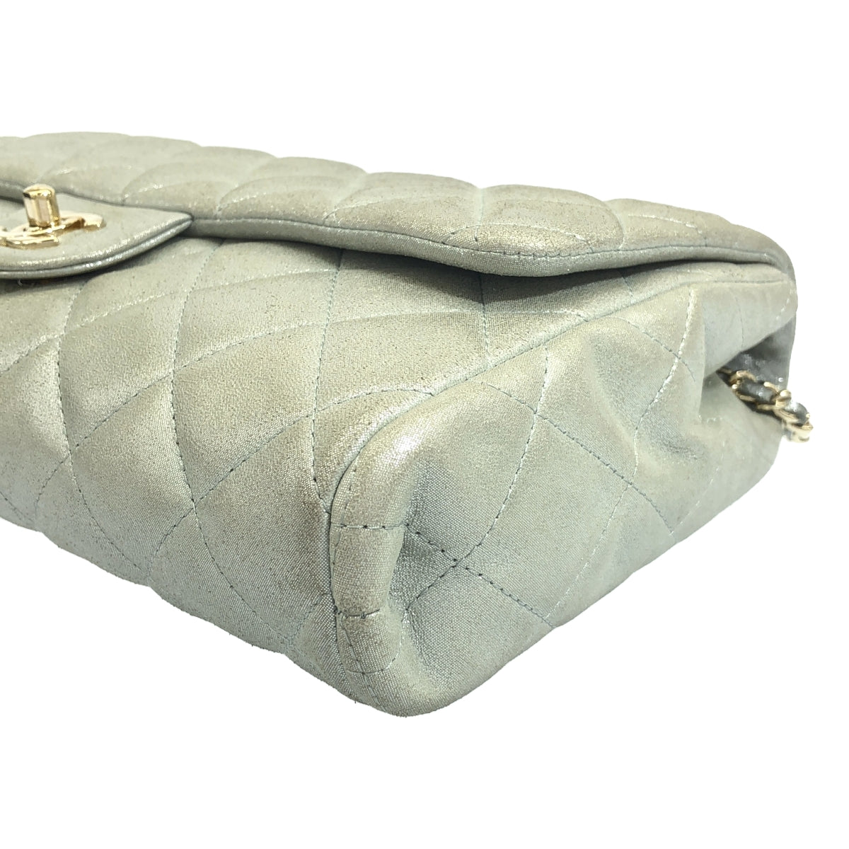 CHANEL / シャネル | マトラッセ メタリック レザー フラップ チェーン ショルダーバッグ | シルバー | レディース