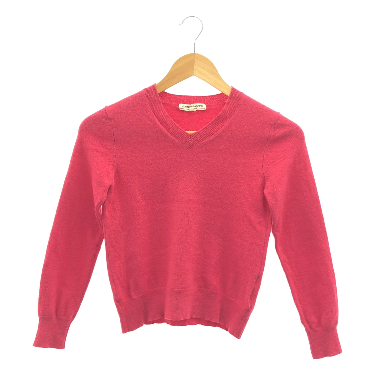 COMME des GARCONS / 콤데 갤슨 | 2008AW | 울 V 넥 니트 | S | 핑크 | 여성