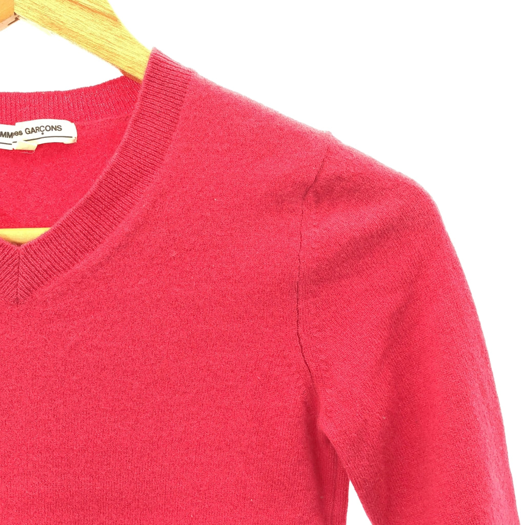 COMME des GARCONS / 콤데 갤슨 | 2008AW | 울 V 넥 니트 | S | 핑크 | 여성